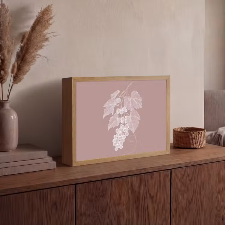 Lightbox - Wandlamp - Tros - Druiven - Illustratie - Bladeren — 4