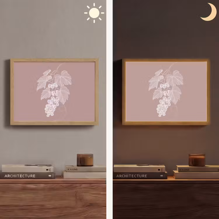 Lightbox - Wandlamp - Tros - Druiven - Illustratie - Bladeren — 6
