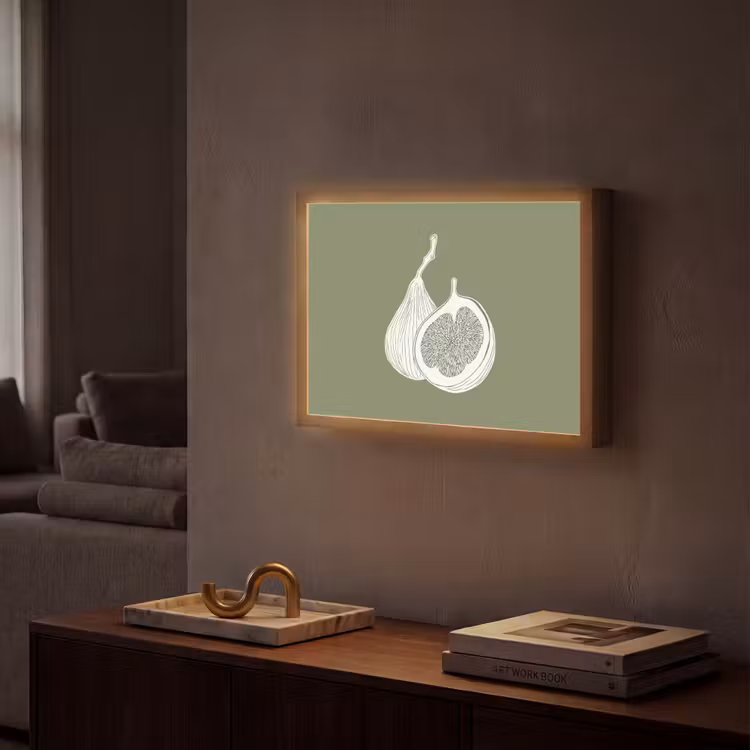 Lightbox - Wandlamp - Vijgen - Minimalistisch - Getekend - Mosgroen — 2