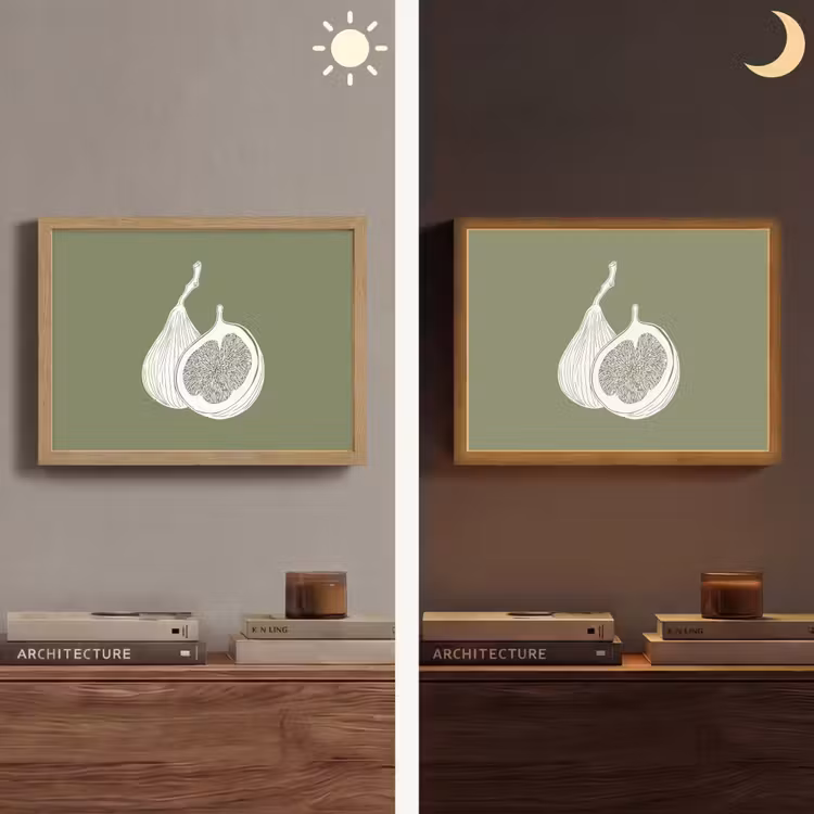 Lightbox - Wandlamp - Vijgen - Minimalistisch - Getekend - Mosgroen — 6