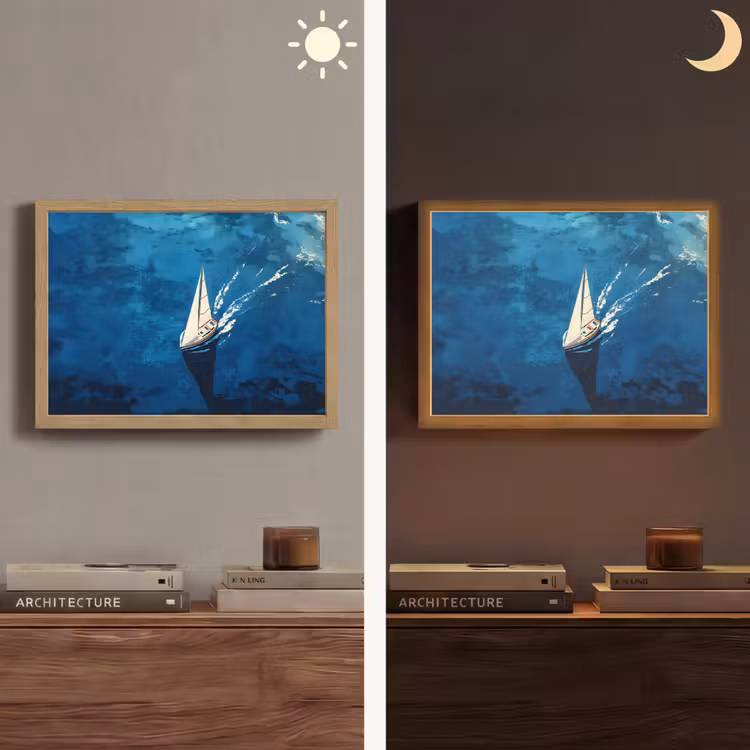 Lightbox - Wandlamp - Zeilboot - Water - Abstract - Schaduw — 6