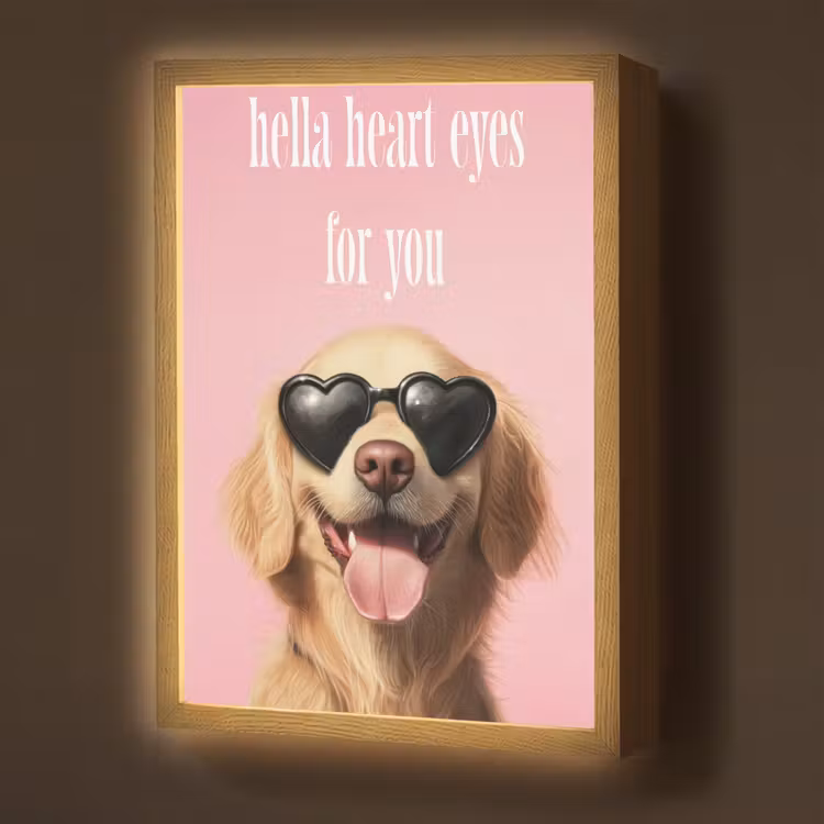 Lightbox - Wandlamp - Zonnebril - Hartjes - Hond - Valentijn — 1
