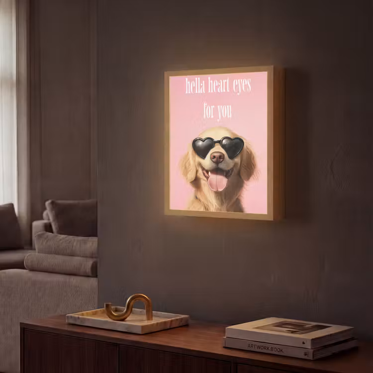 Lightbox - Wandlamp - Zonnebril - Hartjes - Hond - Valentijn — 2