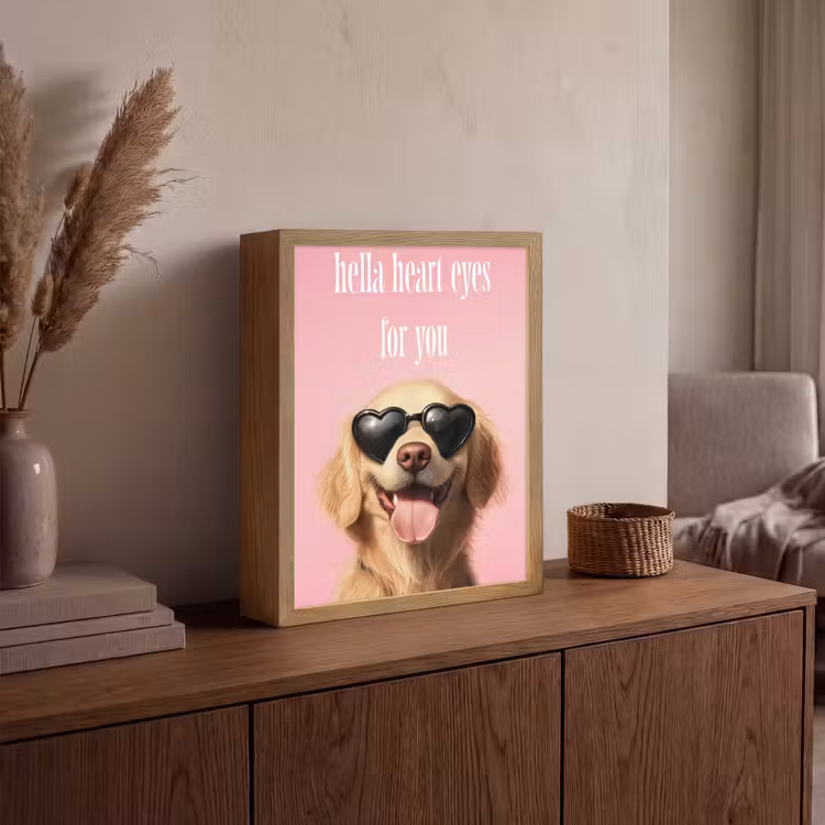 Lightbox - Wandlamp - Zonnebril - Hartjes - Hond - Valentijn — 4