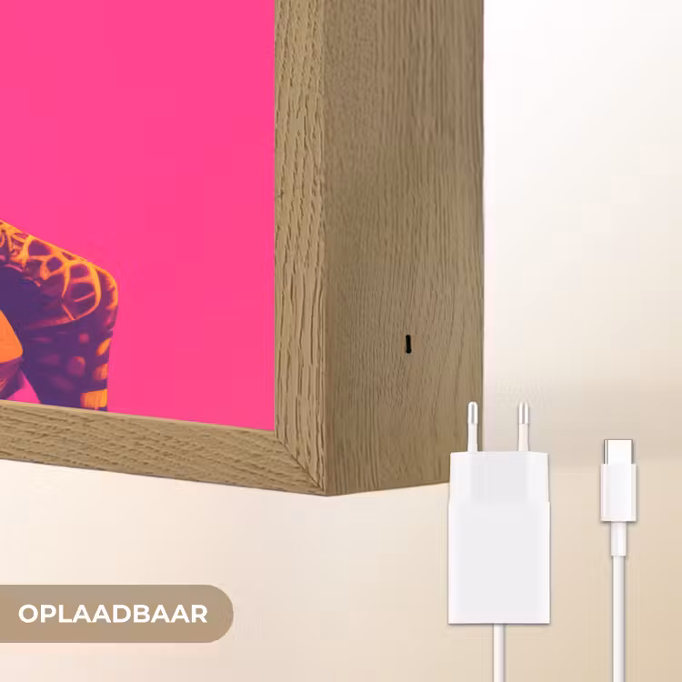 Lightbox - Wandlamp - Hagedis - Bloemen - Roze - Kimono — 7