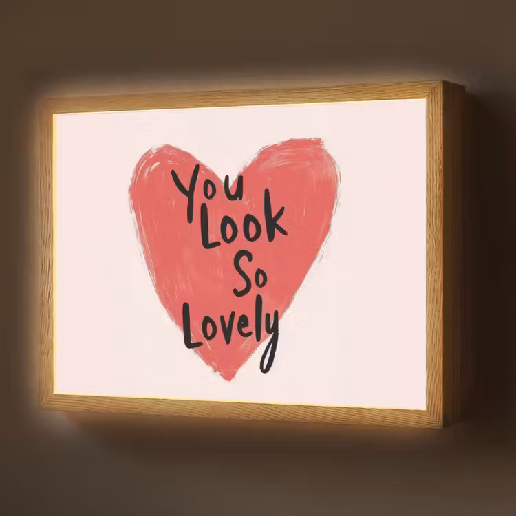 Lightbox - Wandlamp - Hart - Rood - Valentijn — 1