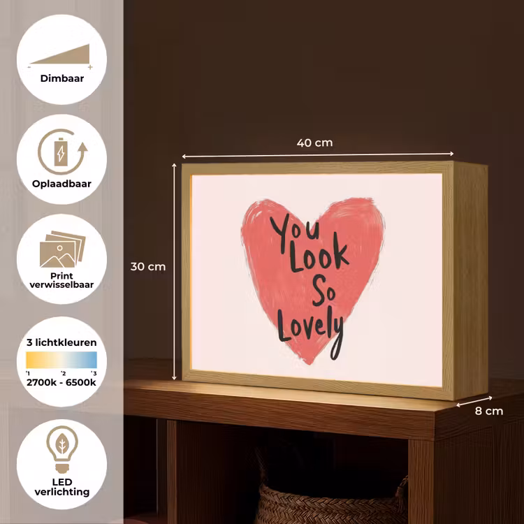 Lightbox - Wandlamp - Hart - Rood - Valentijn — 10
