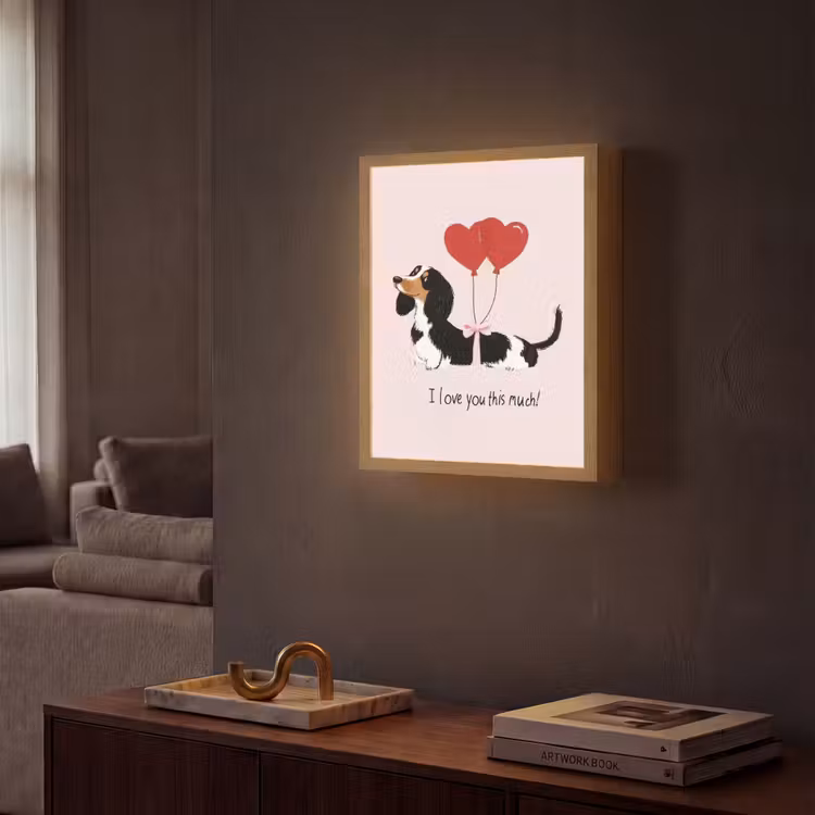 Lightbox - Wandlamp - Hond - Teckel - Valentijn - Love — 2