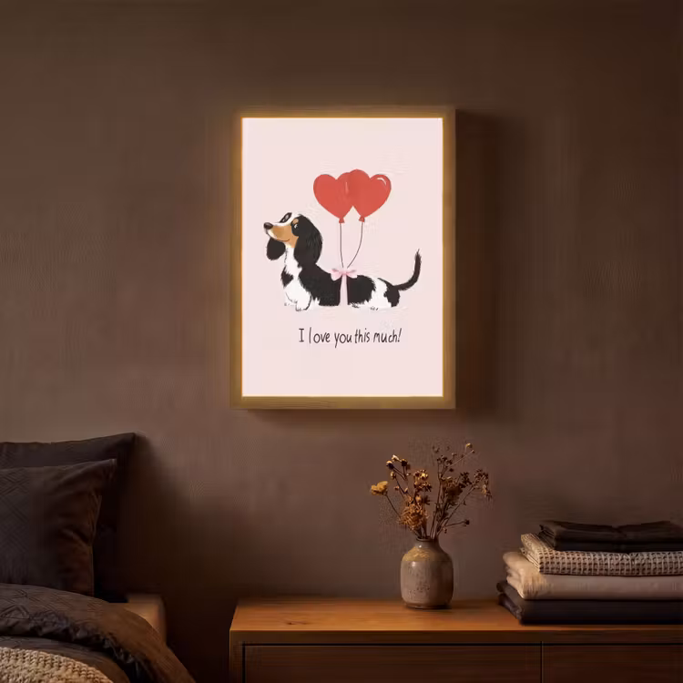 Lightbox - Wandlamp - Hond - Teckel - Valentijn - Love — 3