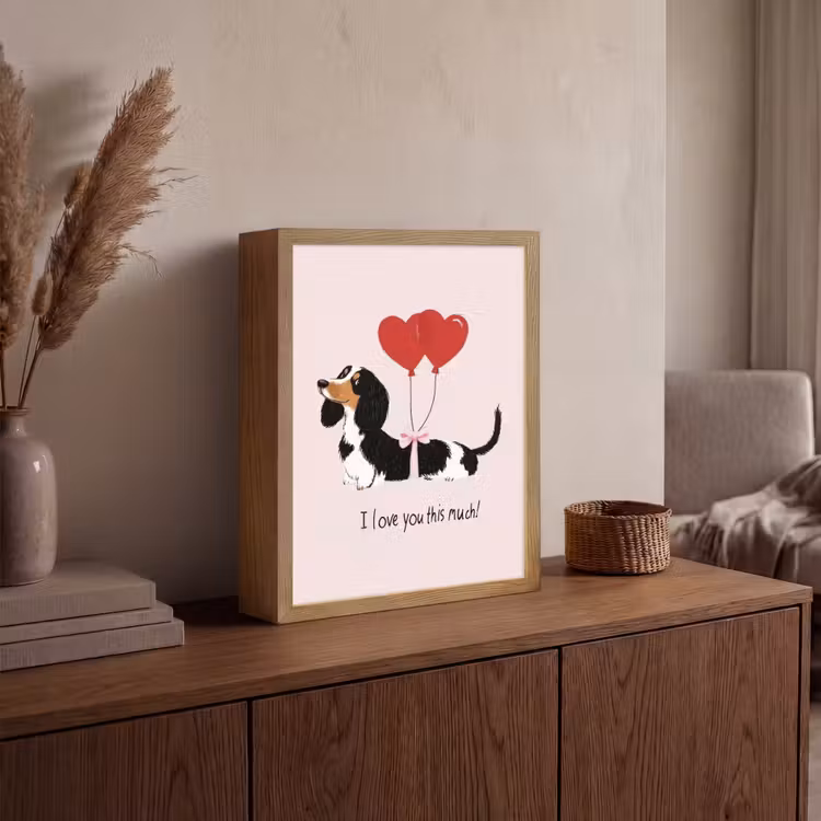 Lightbox - Wandlamp - Hond - Teckel - Valentijn - Love — 4