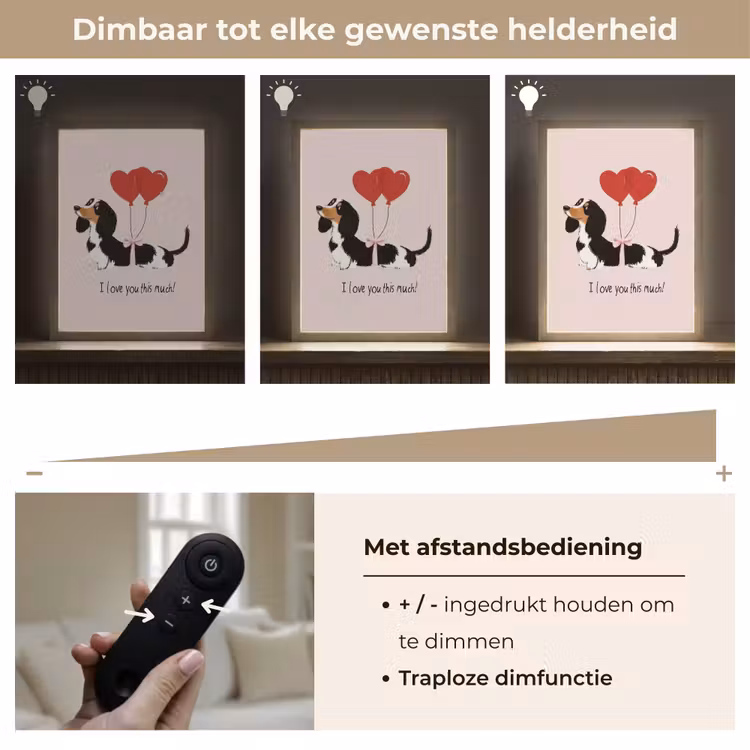 Lightbox - Wandlamp - Hond - Teckel - Valentijn - Love — 8