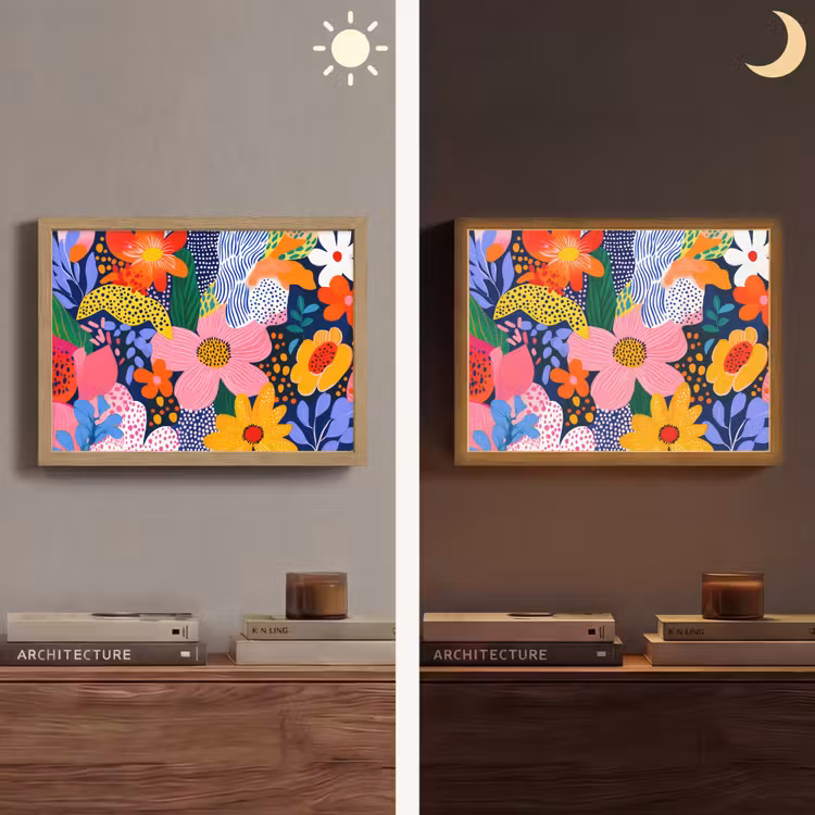 Lightbox - Wandlamp - Kleurrijk - Bloemen - Abstract - Stippen — 6