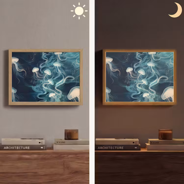 Lightbox - Wandlamp - Kwallen - Zee - Wit - Golven — 6