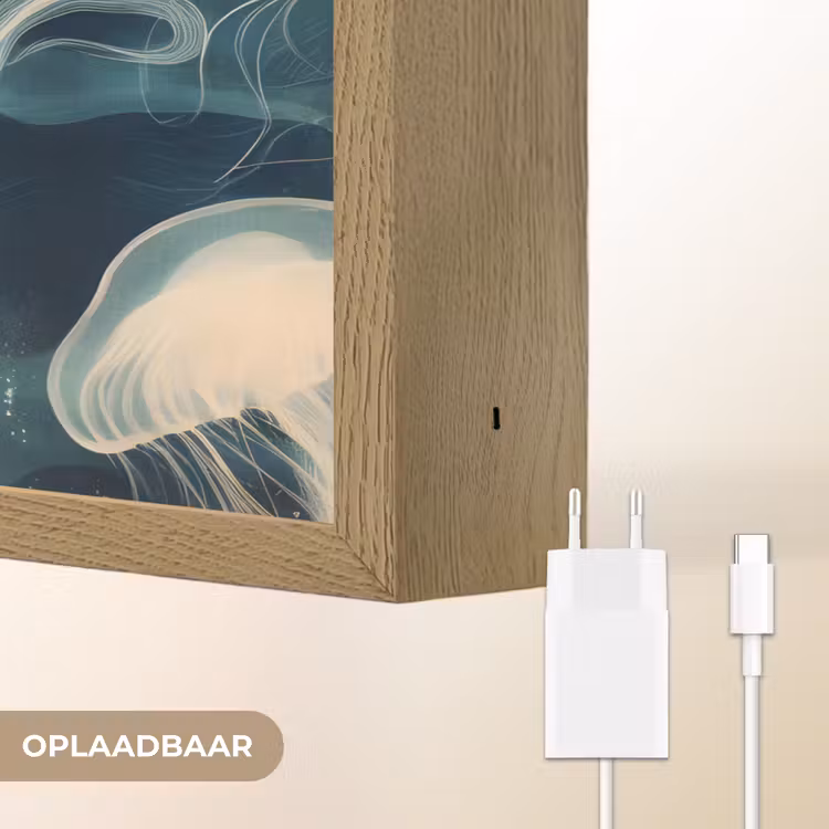 Lightbox - Wandlamp - Kwallen - Zee - Wit - Golven — 7