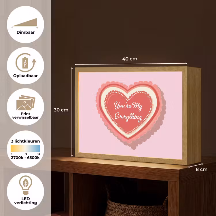 Lightbox - Wandlamp - Liefde - Hart - Valentijn — 10