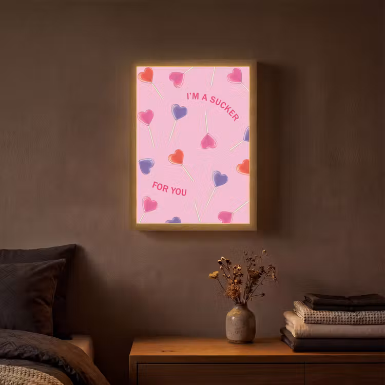 Lightbox - Wandlamp - Lolly - Valentijn - Illustratie - Snoep — 3
