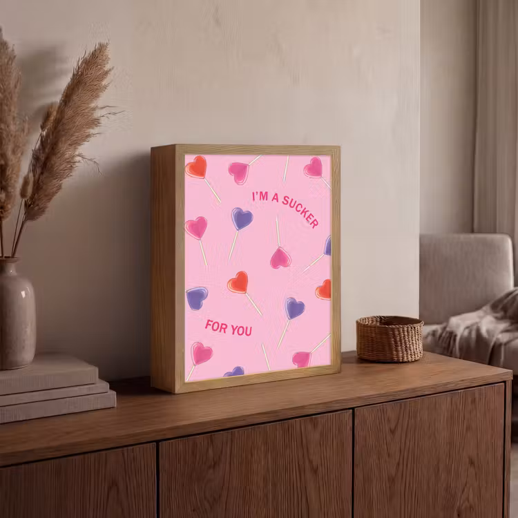 Lightbox - Wandlamp - Lolly - Valentijn - Illustratie - Snoep — 4