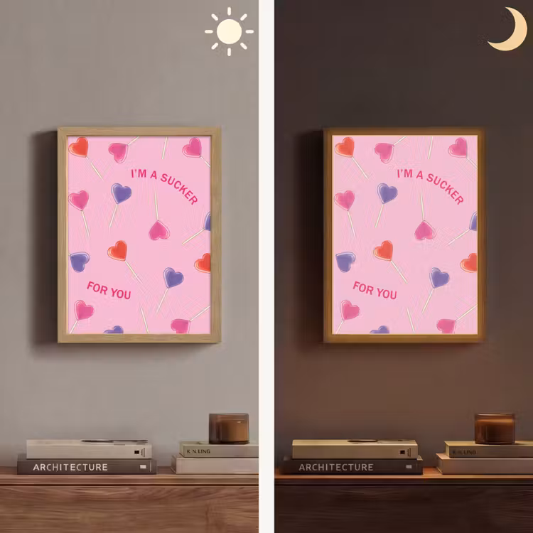 Lightbox - Wandlamp - Lolly - Valentijn - Illustratie - Snoep — 5