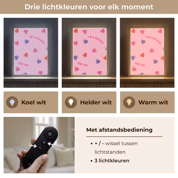 Lightbox - Wandlamp - Lolly - Valentijn - Illustratie - Snoep — 7