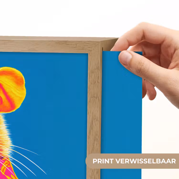 Lightbox - Wandlamp - Muis - Kimono - Bloemen - Blauw — 5