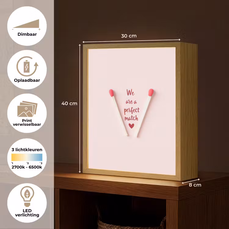 Lightbox - Wandlamp - Perfect - Minimalistisch - Valentijn — 9