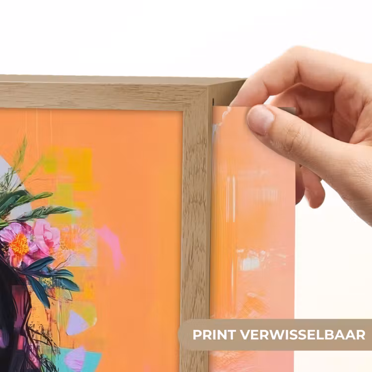 Lightbox - Wandlamp - Portret - Bloemenkroon - Vrouw — 5