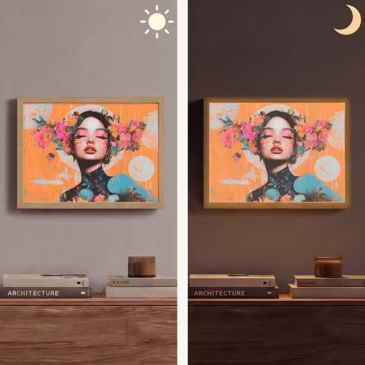 Lightbox - Wandlamp - Portret - Vrouw - Abstract - Bloemen — 6