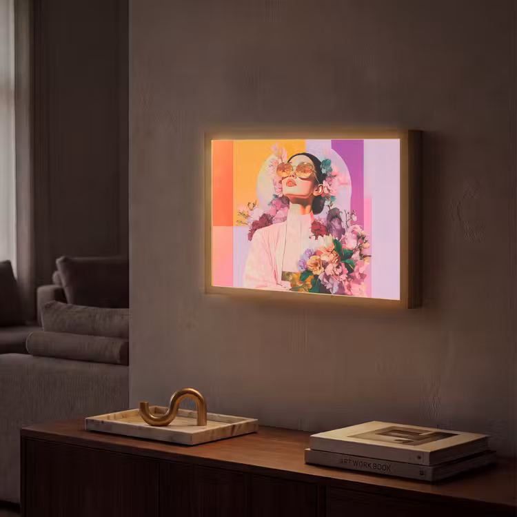 Lightbox - Wandlamp - Portret - Vrouw - Abstract - Bloemen — 2