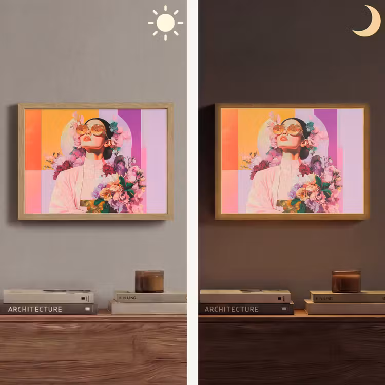 Lightbox - Wandlamp - Portret - Vrouw - Abstract - Bloemen — 6