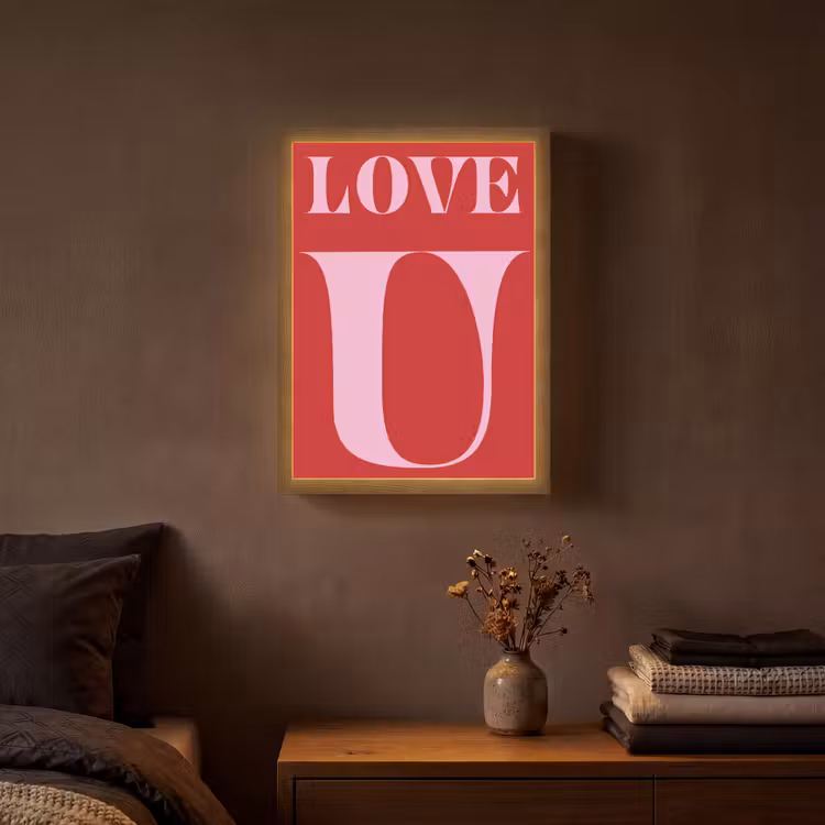 Lightbox - Wandlamp - Rood - Love - Valentijn - Roze — 3