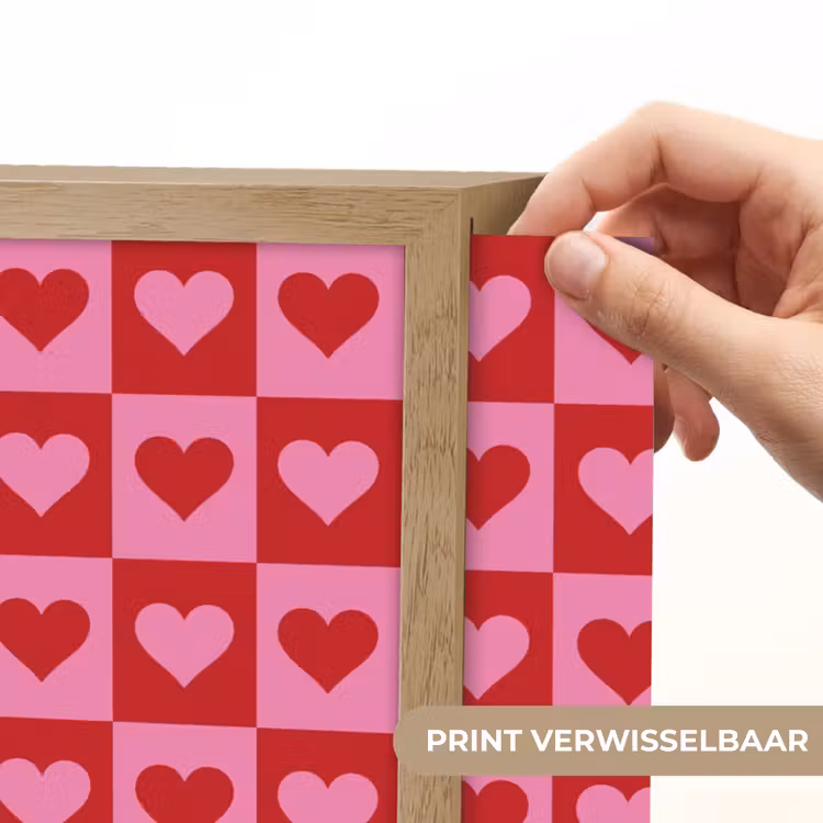 Lightbox - Wandlamp - Rood - Roze - Schaakbord - Valentijn — 5