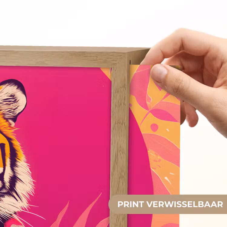 Lightbox - Wandlamp - Tijger - Kimono - Planten - Roze — 5