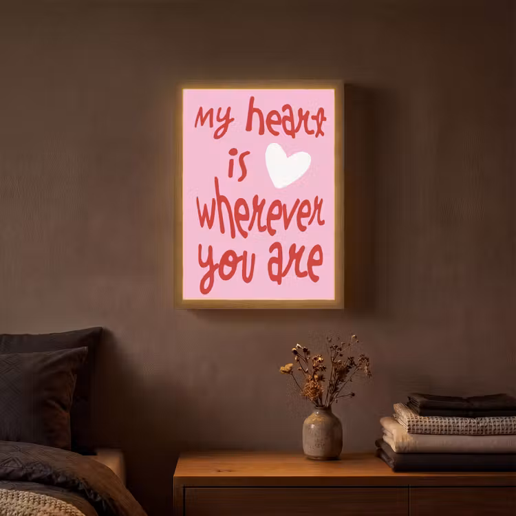 Lightbox - Wandlamp - Valentijn - Hart - Liefde - Roze — 3