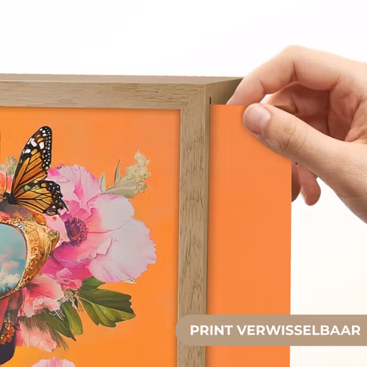 Lightbox - Wandlamp - Vlinders - Vrouw - Zonnebril - Kleurrijk — 5