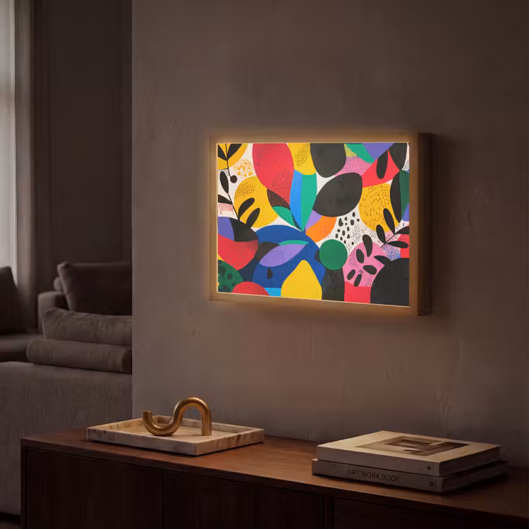 Lightbox - Wandlamp - Vormen - Stippen - Kleurrijk — 2