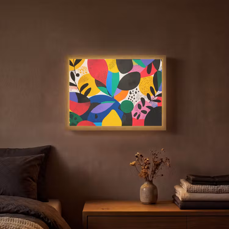 Lightbox - Wandlamp - Vormen - Stippen - Kleurrijk — 3
