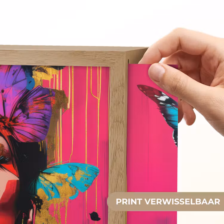 Lightbox - Wandlamp - Vrouw - Abstract - Kleurrijk — 5