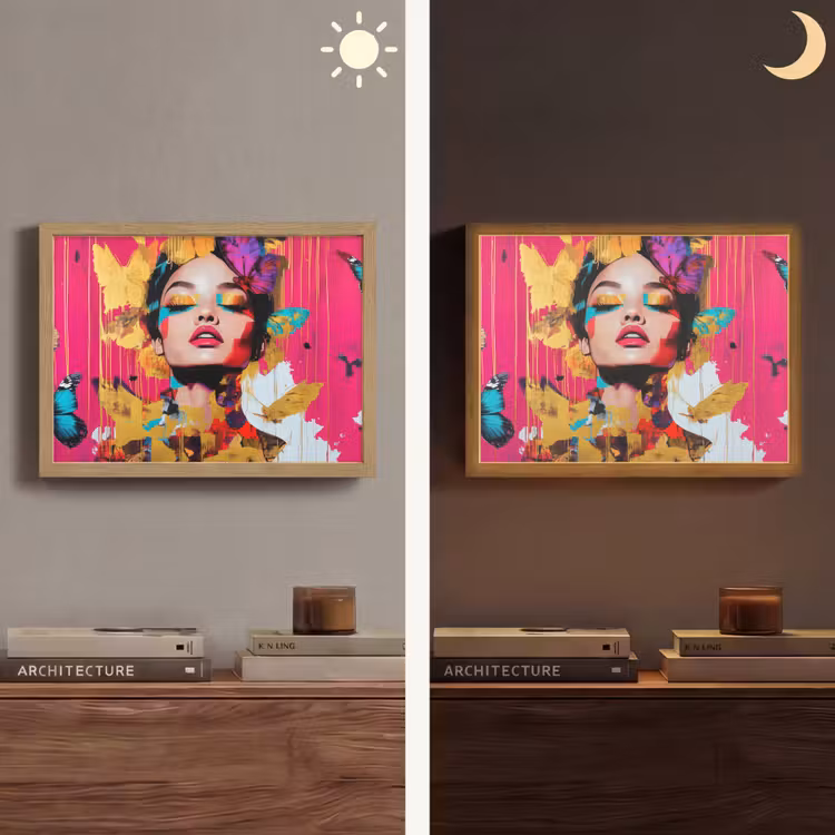 Lightbox - Wandlamp - Vrouw - Abstract - Kleurrijk — 6