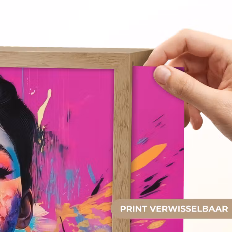 Lightbox - Wandlamp - Vrouw - Portret - Abstract - Paars — 5