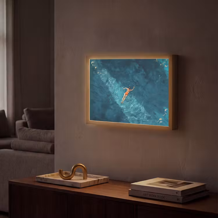 Lightbox - Wandlamp - Vrouw - Water - Bikini - Oranje — 2