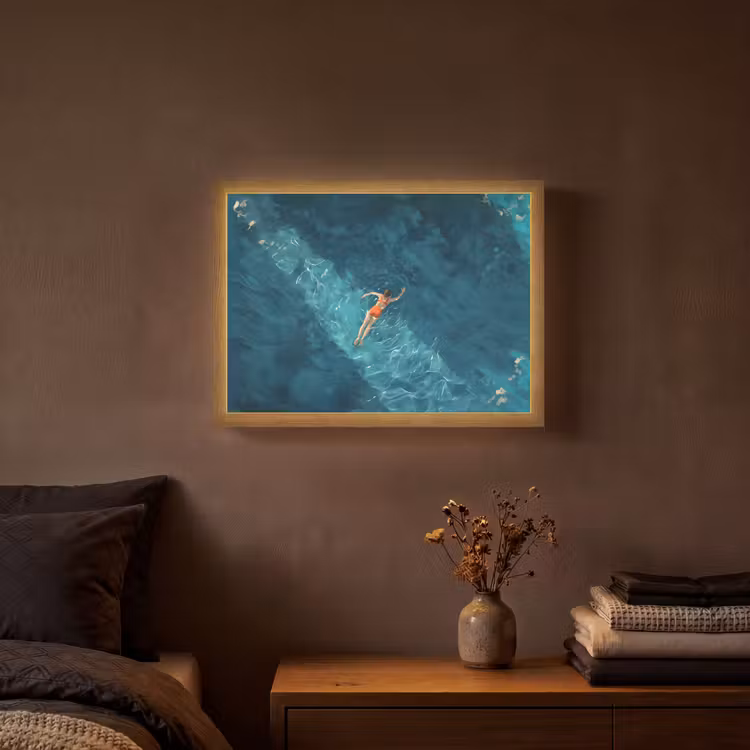 Lightbox - Wandlamp - Vrouw - Water - Bikini - Oranje — 3