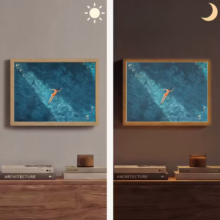 Lightbox - Wandlamp - Vrouw - Water - Bikini - Oranje — 6