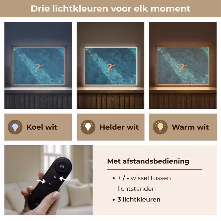 Lightbox - Wandlamp - Vrouw - Water - Bikini - Oranje — 8