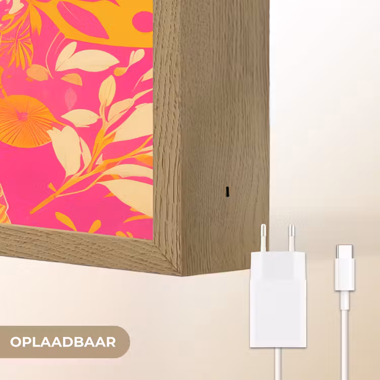 Lightbox - Wandlamp - Vrouw - Zonnebril - Abstract - Oranje — 7