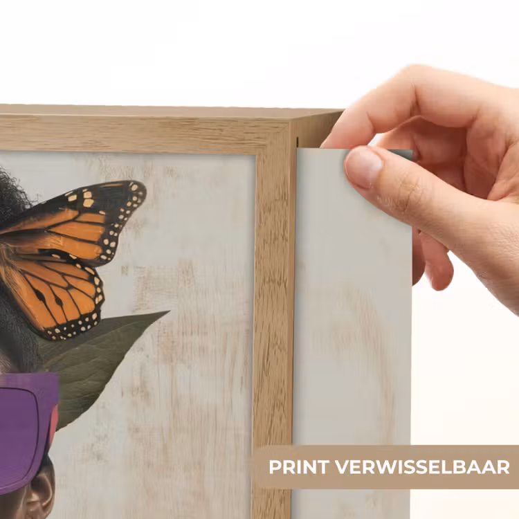 Lightbox - Wandlamp - Vrouw - Zonnebril - Vlinder - Bloemen — 5