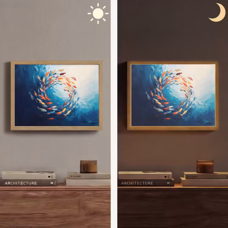 Lightbox - Wandlamp - Zee - Vissen - Kleurrijk - Dynamisch — 6