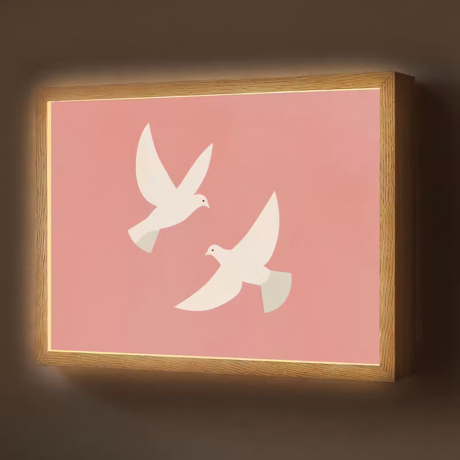 Lightbox - Wandlamp - Duiven - Wit - Sierlijk — 1