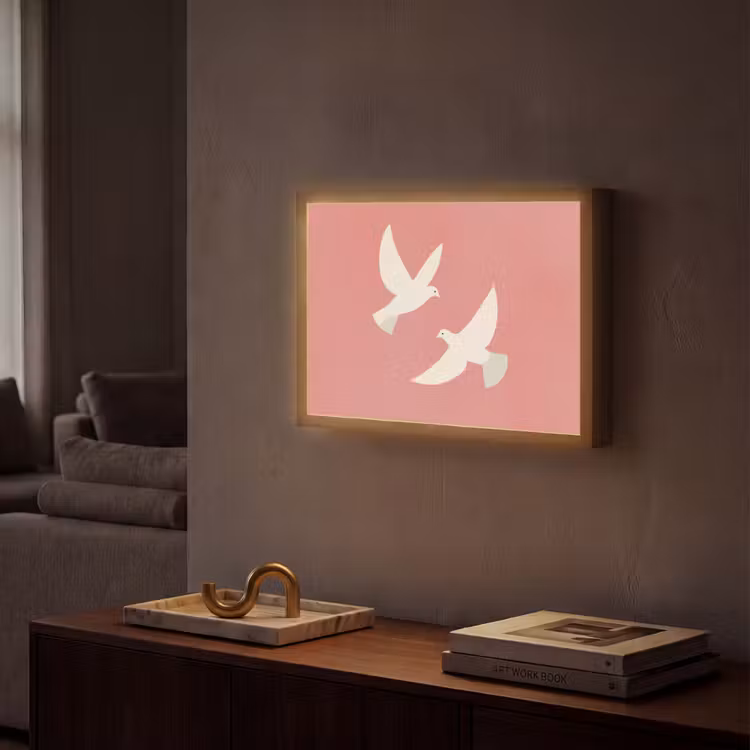 Lightbox - Wandlamp - Duiven - Wit - Sierlijk — 2