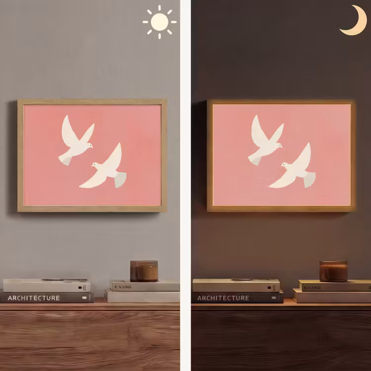 Lightbox - Wandlamp - Duiven - Wit - Sierlijk — 6