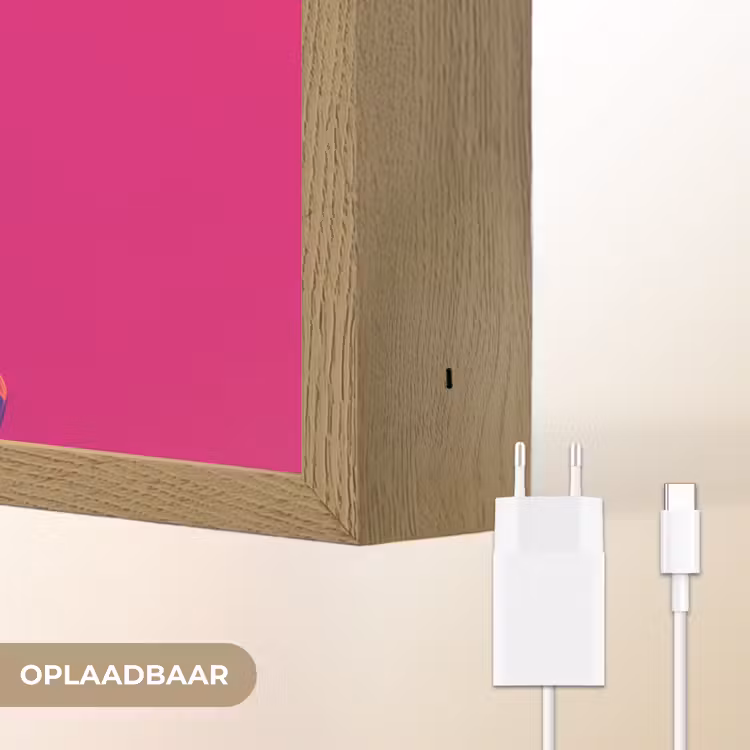Lightbox - Wandlamp - Geit - Hoorns - Kimono - Kleurrijk — 7